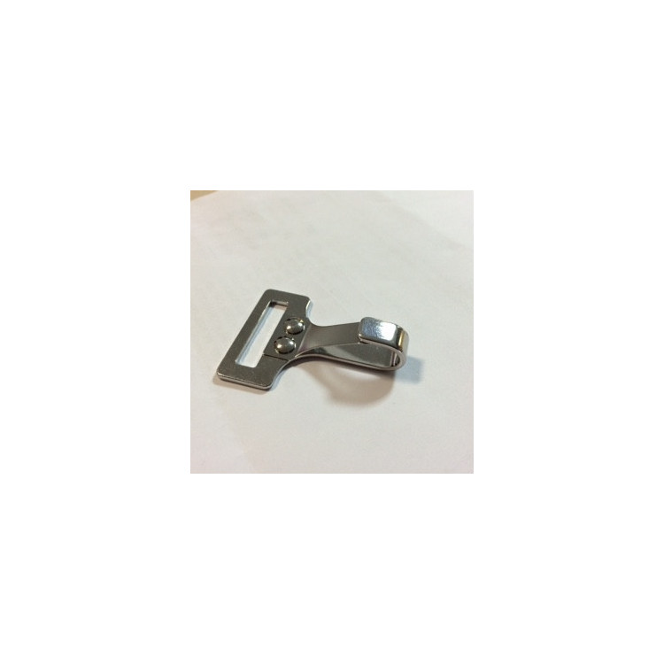 Flat Stainless Strap Hook, 25 mm