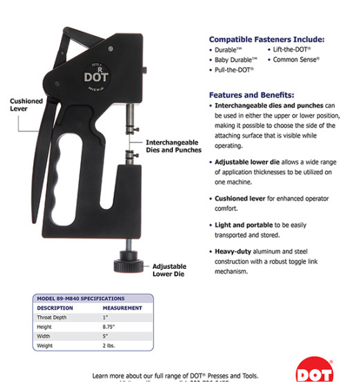 Snap Fastener Setting Die