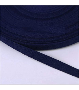 Herringbone Binding Tape, Navy Blue Polyester