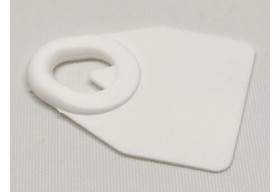 Plastic eyelet for sewing, white