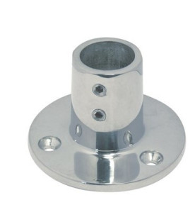 Straight Rod Holder Socket, Stainless Ø 22 mm