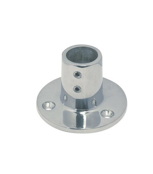 Straight Rod Holder Socket, Stainless Ø 22 mm