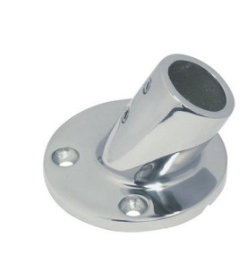Angled Rod Holder Socket, Stainless Ø 22 mm