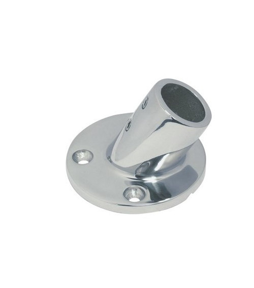Angled Rod Holder Socket, Stainless Ø 22 mm