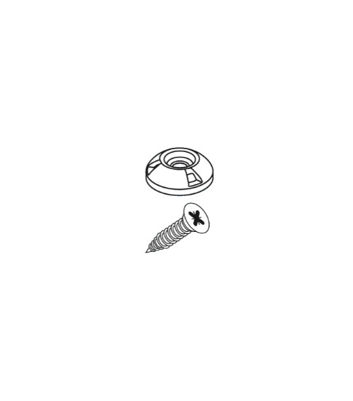 Perfix Base with Screw, White