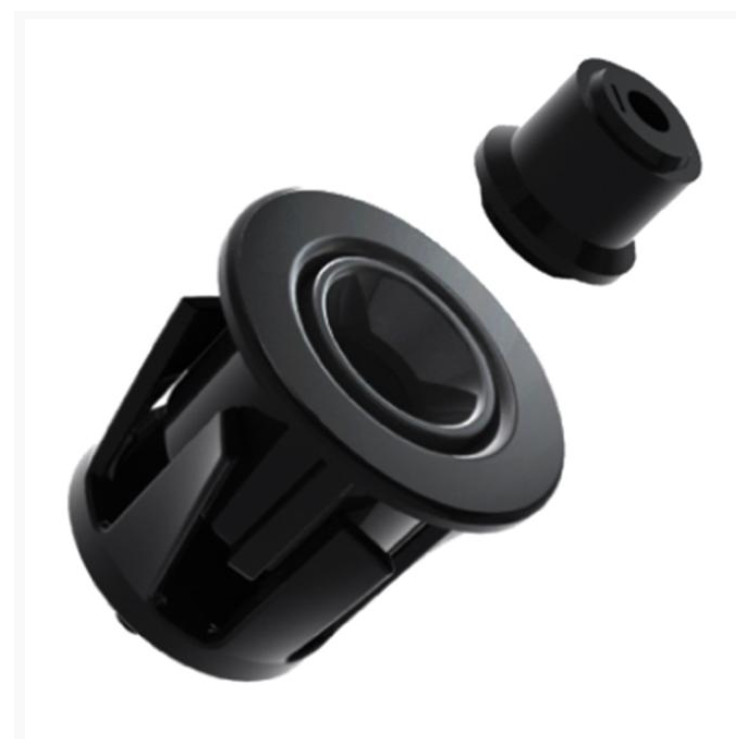 Universal Snap, Black PVC, 39 x 46 mm