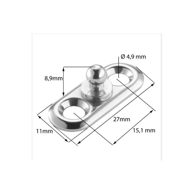 Tenax-Loxx Double-Fixing Stud, Black