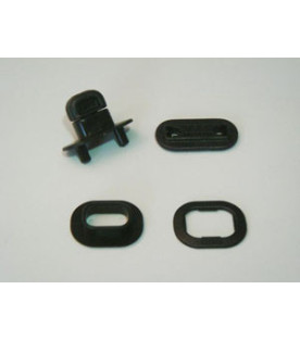 Fabric/Fabric Turn Button, Black