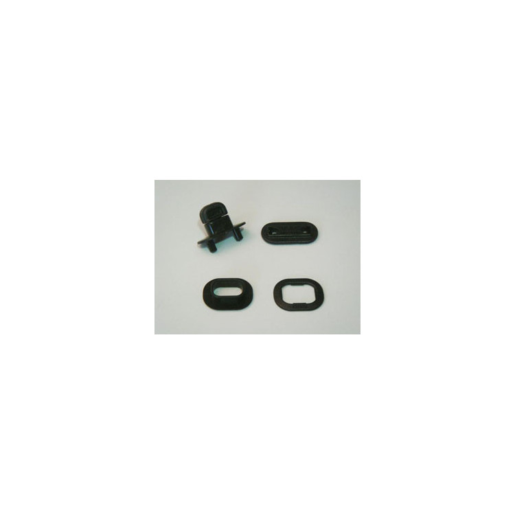 Fabric/Fabric Turn Button, Black
