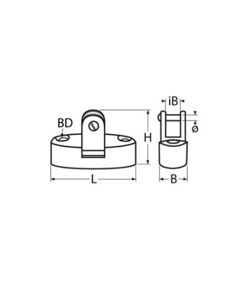 Pivoting Sprayhood Mount, Stainless