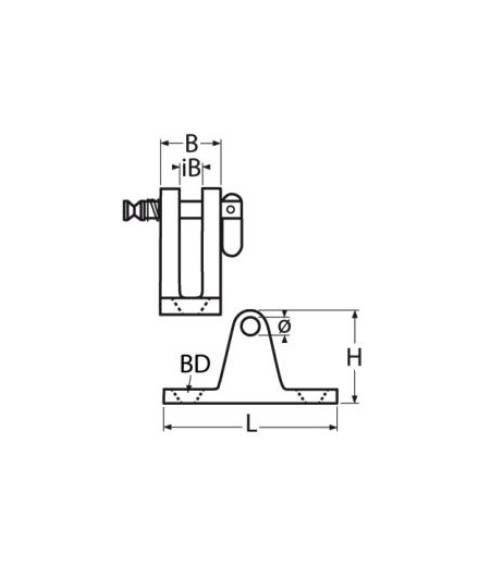 Sprayhood Mount with Pin