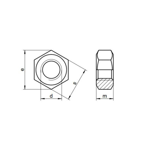 Tuerca D-934 Hexagonal Inox 316