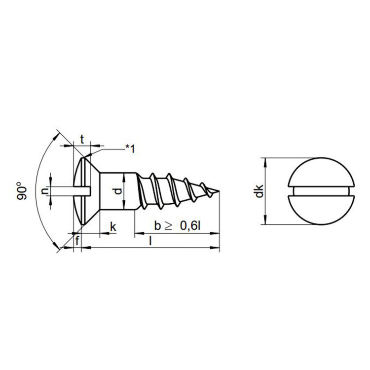 Tornillo D-95 Tirafondo Gota Sebo Ranurado