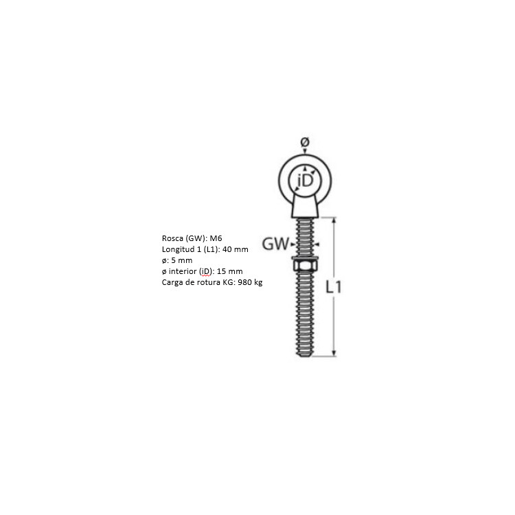 Eye Bolt with Nut and Washer