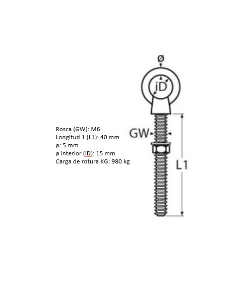 Eye Bolt with Nut and Washer