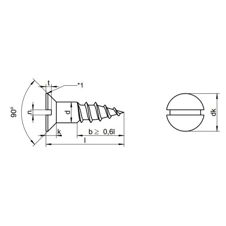 Tornillo D-97 Tirafondo Avellanado Ranurado