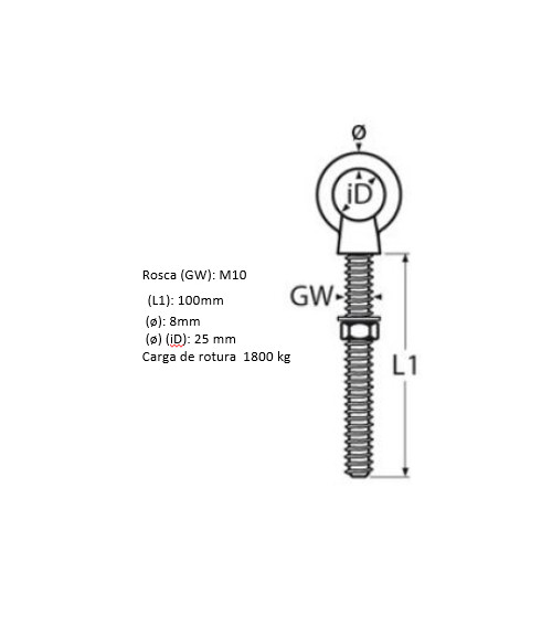 Eye Bolt with Nut and Washer