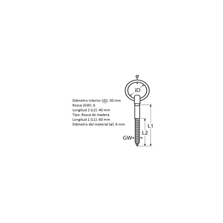 Eye Bolt with Ring, Stainless