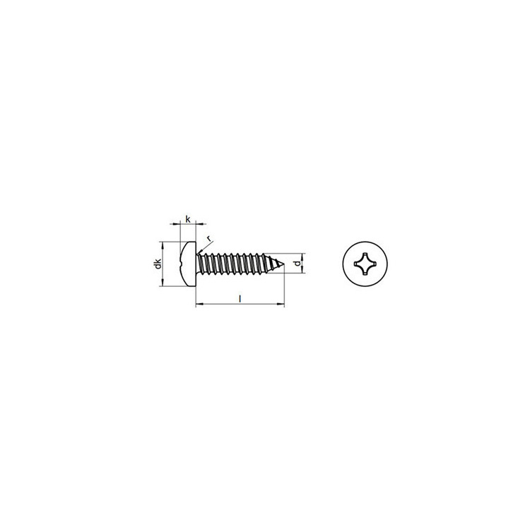 Tornillo D-7981 Rosca Chapa Cilíndrico