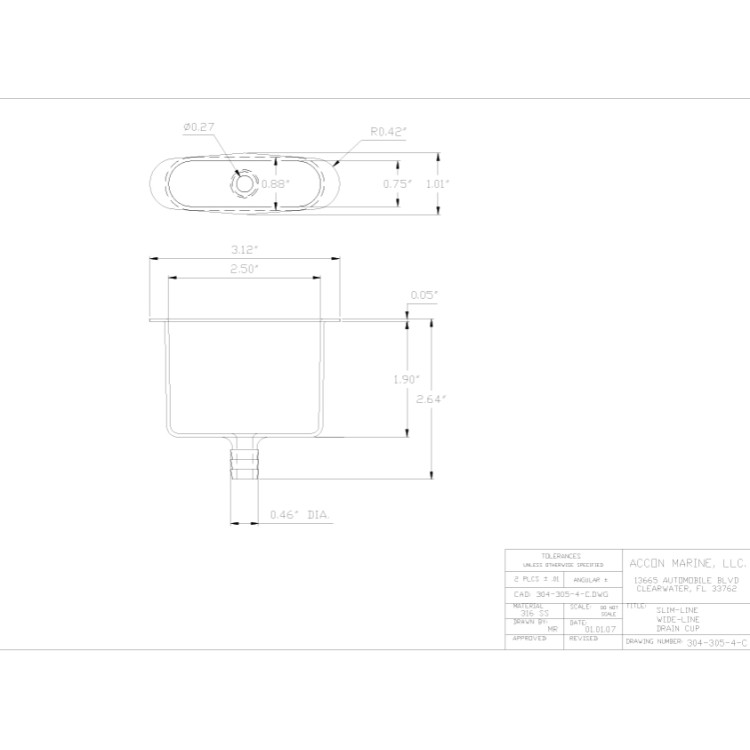 Waterproofing Cup - Watertight Piece