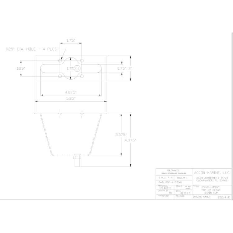 Waterproofing Cup - Watertight Piece
