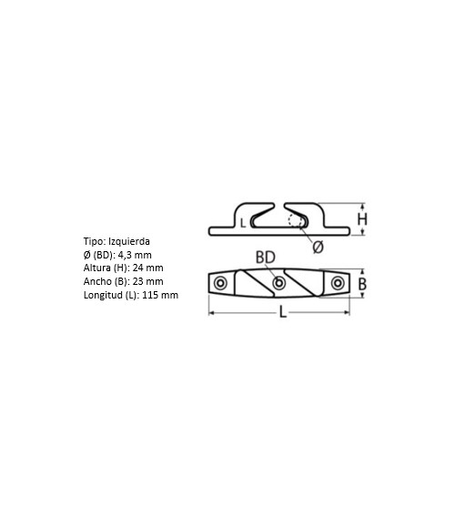 Angled Fairlead, Starboard / Port