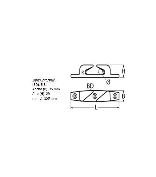 Angled Fairlead, Starboard / Port
