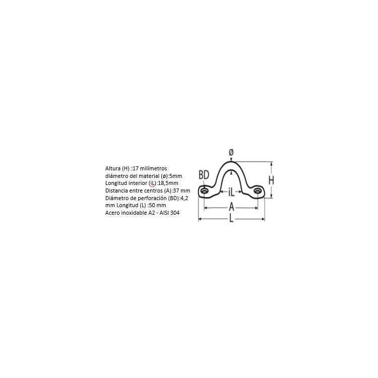Puente Inox 50 x 18 mm