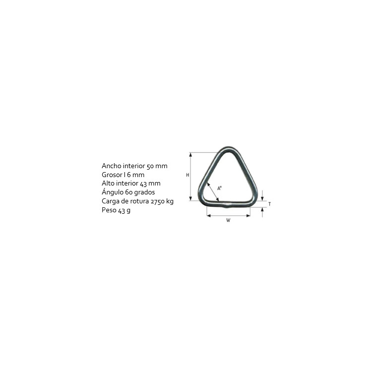 Triangulo Inox 50 x 6