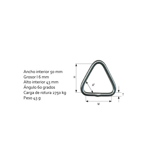Stainless Triangle 50 x 6