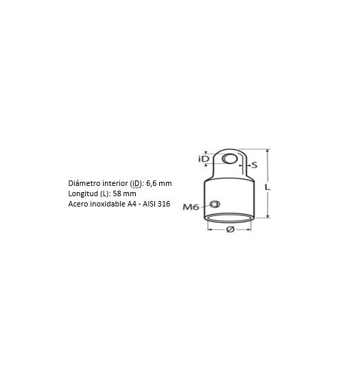 Tube Sprayhood End Fitting, Stainless