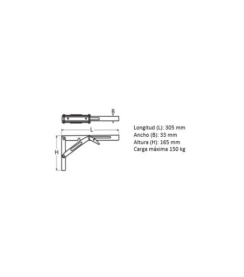Folding Table Bracket, Stainless