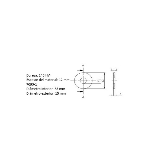 Arandela Ancha D-9021 Inox 316