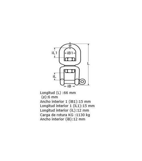 Swivel Shackle with Ring, 316 Stainless