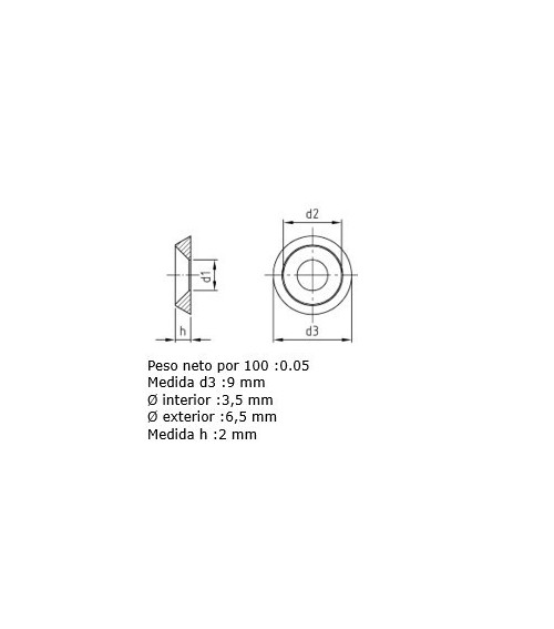 WS9255 Solid Eyelet, 316 Stainless