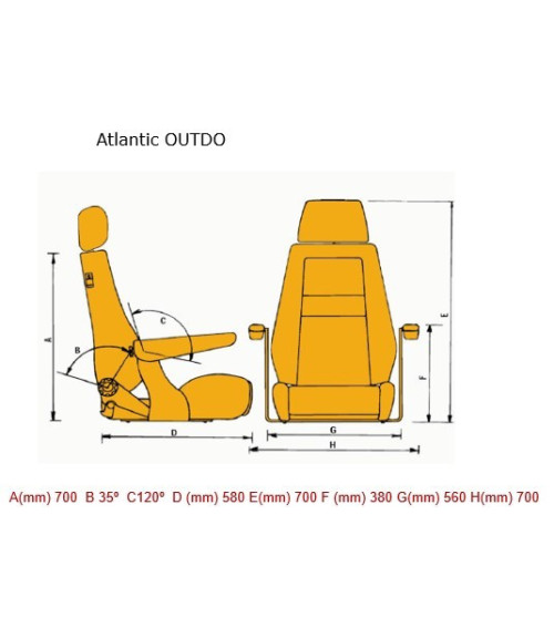 Recaro Atlantic Outdoor Seat, Faux Leather
