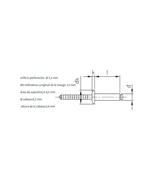 Remache D-7337 Inox 304