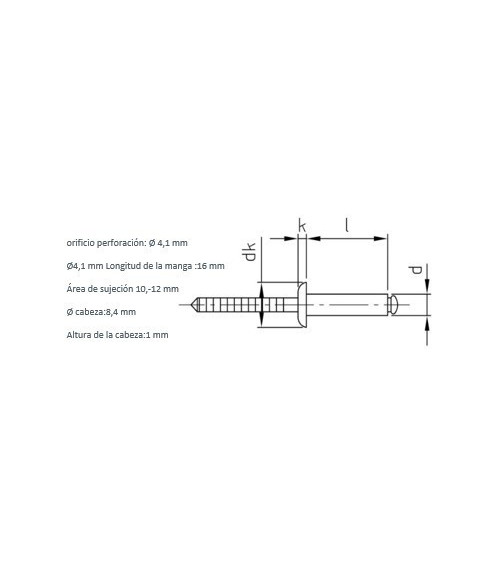 Remache D-7337 Inox 304