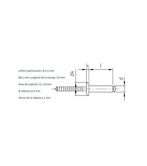 DIN 7337 Rivet, 304 Stainless