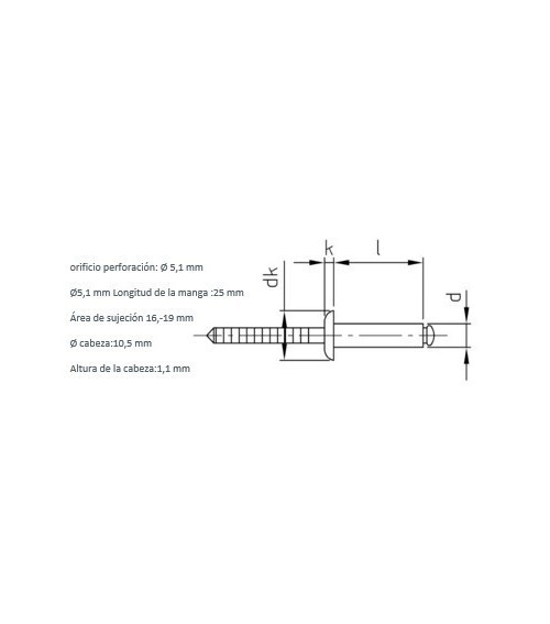 DIN 7337 Rivet, 304 Stainless