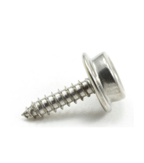 Snap Fastener Screw Stud, Stainless 16 mm