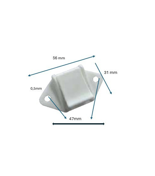 Screw-On Strap Tension Buckle 20 mm, White
