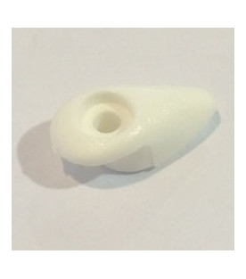Teardrop Dome Cap, White PVC